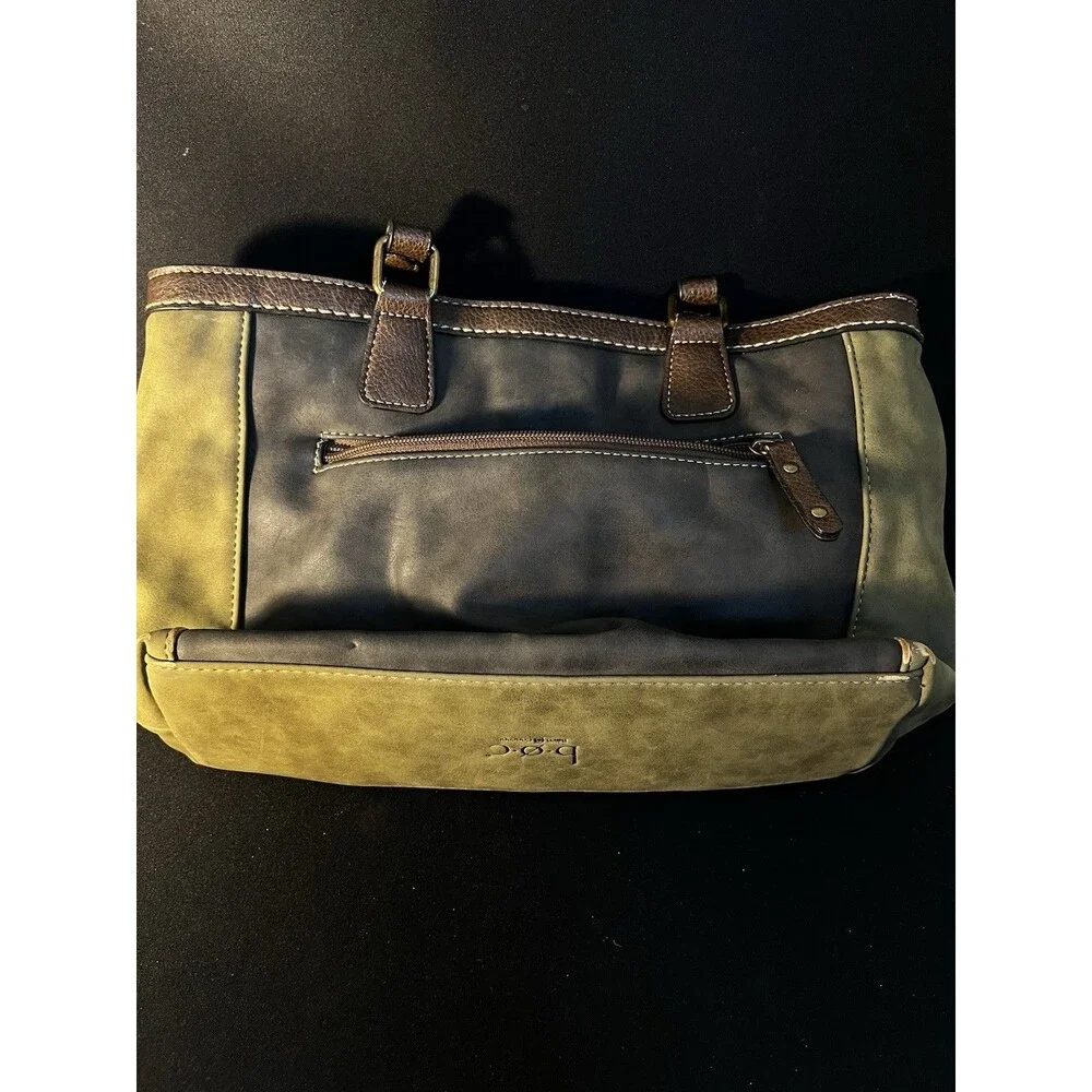 BOC Women's Green Faux Leather Shoulder Bag Purse